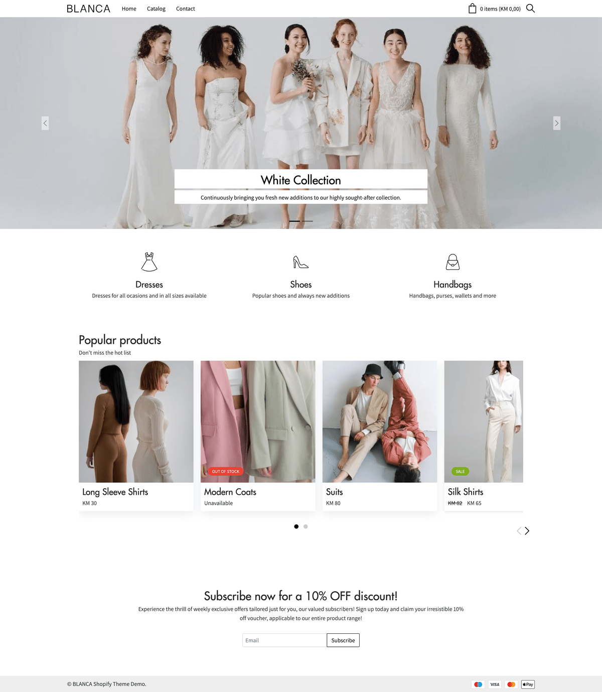 BLANCA - preview image in Shopify Dashboard