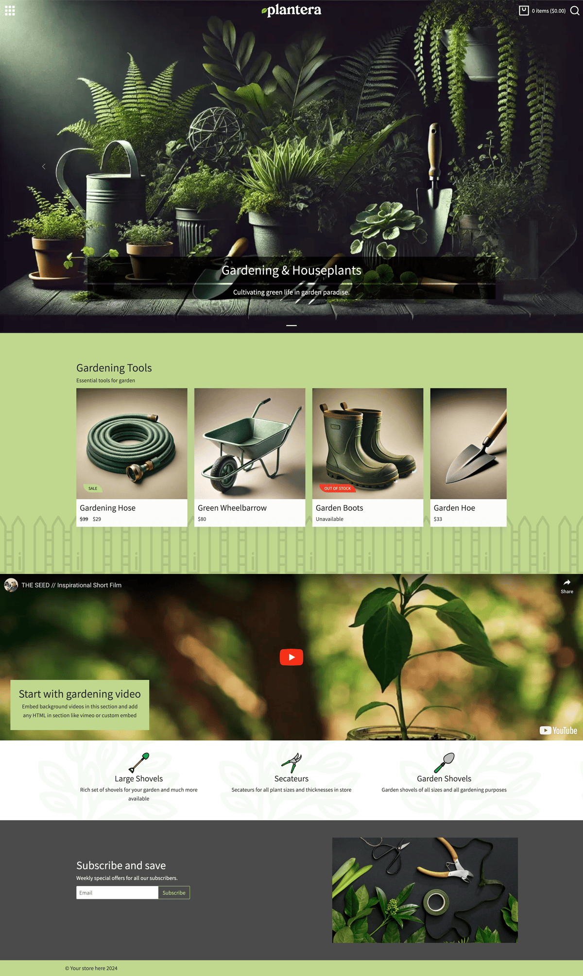 plantera - preview image in Shopify Dashboard